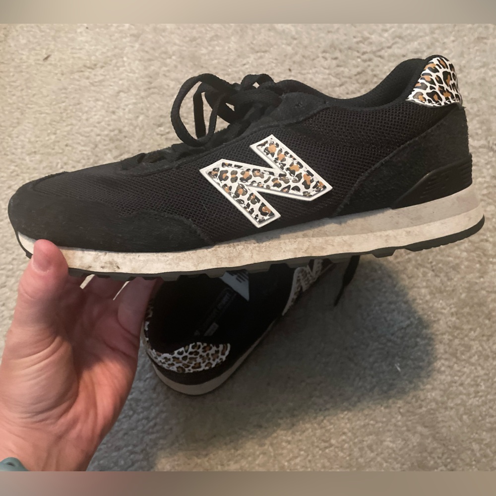 New Balance Black Sneakers with Animal Print Accents